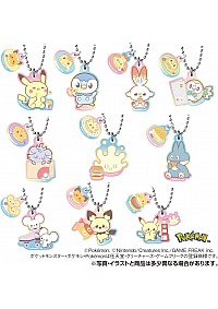 Gashapon Porte-Clé Pokemon Pokepiece Bonbon - Un Item Au Hasard