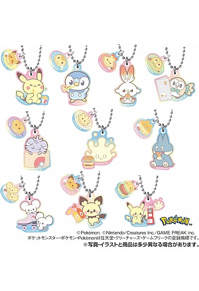 Gashapon Porte-Clé Pokemon Pokepiece Bonbon - Un Item Au Hasard