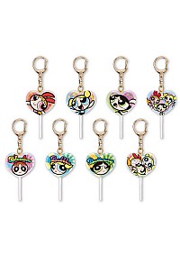 Gashapon Porte-Clé Super Nanas (Powerpuff Girls) Coeur Bonbon - Un Item Au Hasard