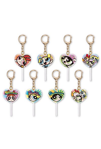 Gashapon Porte-Clé Super Nanas (Powerpuff Girls) Coeur Bonbon - Un Item Au Hasard