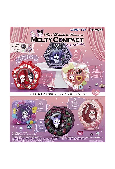 Boîte Mystère Melty Compact My Melody Et Kuromi  - Un Item Au Hasard