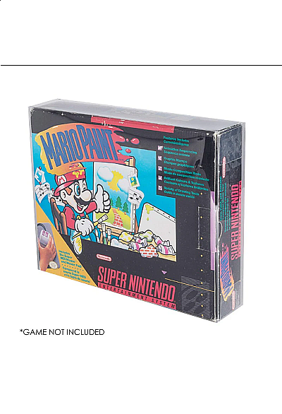 Boite Protectrice De Plastique Souple Transparente Pour Mario Paint SNES Par Evoretro