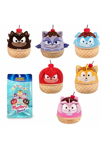 Toutou Squishmallows Parfumé Cornet Sonic The Hedgehog 12 CM Par Kelly Toys - Un Item Au Hasard