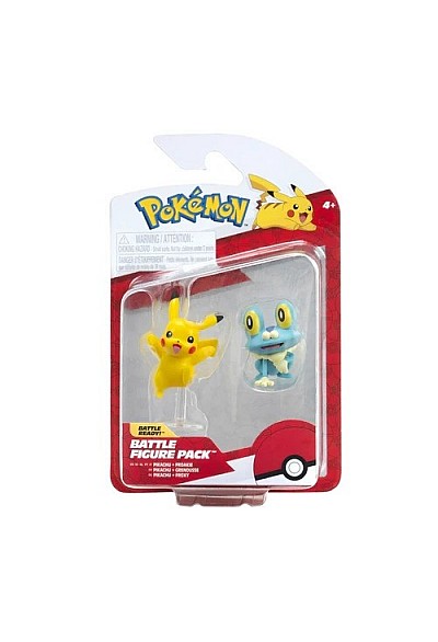 Figurines Pokemon First Partner Par Jazwares - Froakie & Pikachu 6 CM