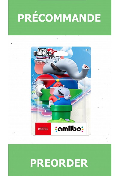 *Précommande* Figurine Amiibo Super Mario Wonder Elephant Mario 26/03/2026 29.99$
