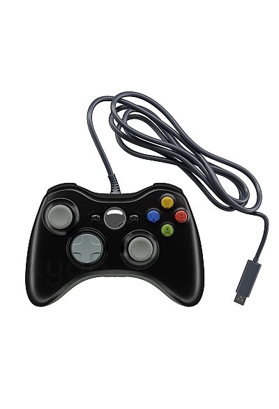 Manette Avec Fil USB (2 Mètres) Pour Xbox 360 Générique - Noire