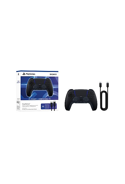 Manette Dualsense Pour PS5 / Playstation 5 + Cable USB Type-C Bonus Officielle Sony - Noir De Minuit