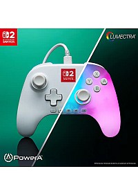 Manette Advantage Lumectra Avec Fil USB Pour Nintendo Switch 2 Par PowerA - Blanc
