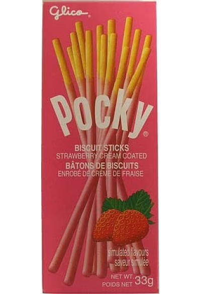 Bâton de Biscuits Pocky par Glico - Fraise 25g