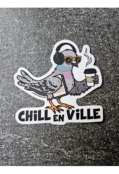 Autocollant Chill En Ville Par Turbidus Illustration