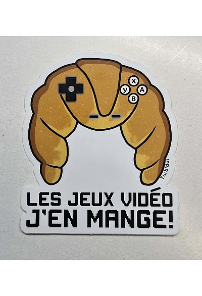 Autocollant Les Jeux Video J'en Mange! Par Turbidus Illustration