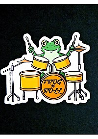 Autocollant Frog N Roll Par Turbidus Illustration