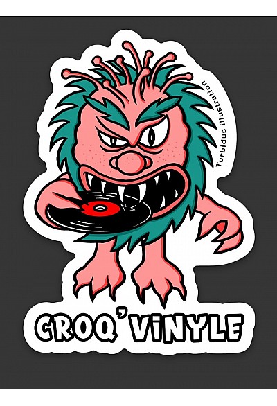 Autocollant Croq' Vinyle Par Turbidus Illustration