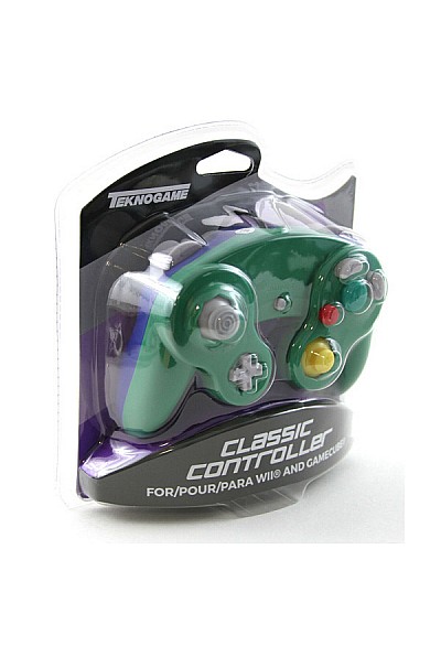 Manette Gamecube Par Teknogame - Vert Et Bleu