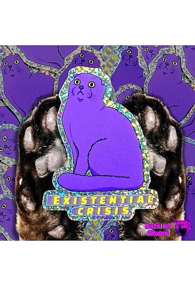 Autocollant Miaou-gnifique Par Cats Of Chaos - Marshadow Violet En Crise Existentielle