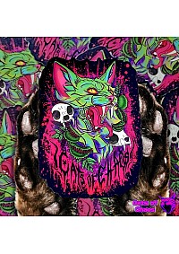 Autocollant Miaou-gnifique Par Cats Of Chaos - Chat Venimeux Phosphorescent