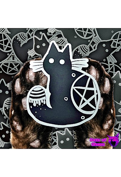 Autocollant Miaou-gnifique Par Cats Of Chaos - Chat Magique Assis