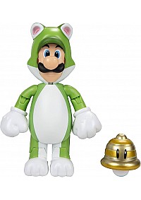 Figurine World Of Nintendo Super Mario Par Jakks Pacific - Luigi Chat 11 CM