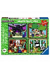 Ensemble 4 Casse-Tête Minecraft Par Ravensburg - Animations 100 Morceaux