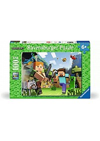 Casse-Tête Minecraft Par Ravensburg - Steve & Alex 100 Morceaux