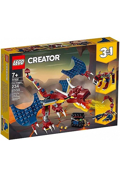 Ensemble LEGO Creator - Fire Dragon (234 Pièces)