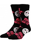 Chaussettes Friday the 13th - Motif Masque Et Ecritures Rose
