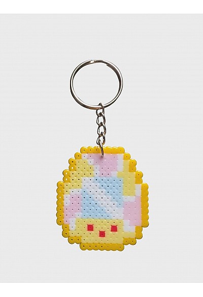 Porte Clef En Perles Tamagotchi Par Laeticia - Bonbon Jaune 