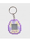 Porte Clef En Perles Tamagotchi Par Laeticia - Bonbon Violet 