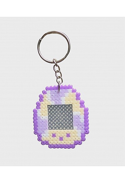 Porte Clef En Perles Tamagotchi Par Laeticia - Bonbon Violet 
