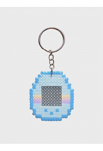 Porte Clef En Perles Tamagotchi Par Laeticia - Rétro Bleu
