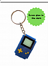 Porte clef en perles GameBoy par Laeticia - Bleu foncé et jaune