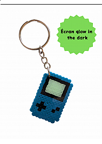 Porte clef en perles GameBoy par Laeticia -  Bleu