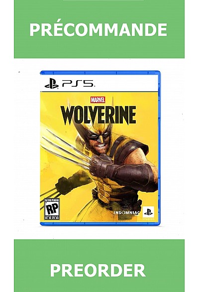 *Précommande* Marvel's Wolverine/PS5 15/09/2026 89.99$