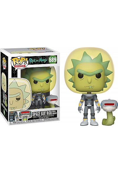 Figurine Funko Pop! Animation #689 Rick And Morty - Space Suit Rick with Snake