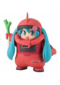 Figurine Hatsune Miku x Gundam 45e Anniversaire Par Banpresto - Zaku Miku Rouge 15 CM