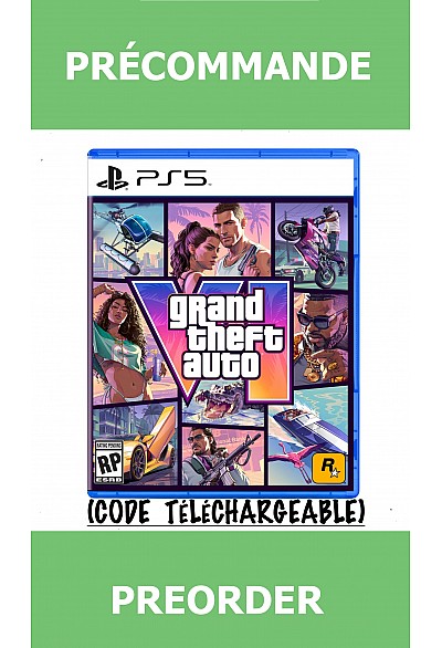 *Précommande* Grand Theft Auto VI (Code Téléchargeable) /PS5 12/11/2026 109.99$