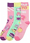 Ensemble De 3 Paires De Chaussettes Par Bioworld - Hello Kitty And Friends