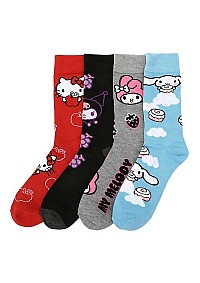 Ensemble De 4 Paires De Chaussettes Par Bioworld - Hello Kitty