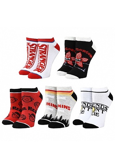Ensemble De 5 Paires De Chaussettes Basses Par Bioworld - Stranger Things