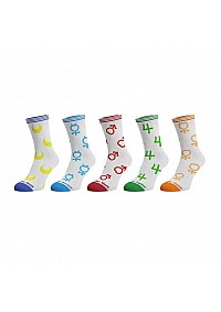 Ensemble De 5 Paires De Chaussettes Par Bioworld - Sailor Moon Symboles