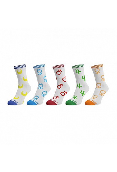 Ensemble De 5 Paires De Chaussettes Par Bioworld - Sailor Moon Symboles