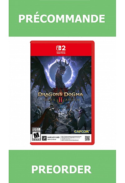 *Précommande* Dragons Dogma II (2) Dark Arisen(Game Key)/Switch2 09/10/2026 69.99$