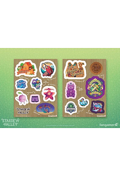 Autocollants Stardew Valley Par Fangamer - Pelican Town Ensemble De 2 Feuilles