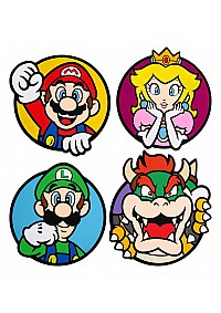 Ensemble de 4 Sous-Verre Super Mario En Silicone Par Paladone