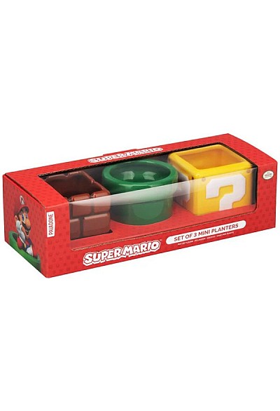Ensemble De 3 Pots À Crayon/Plante Super Mario Par Paladone
