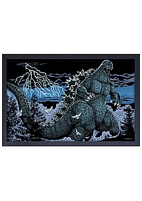 Affiche Encadrée Godzilla Par Pyramid - Ciel Bleu Oragé 43 x 27 CM