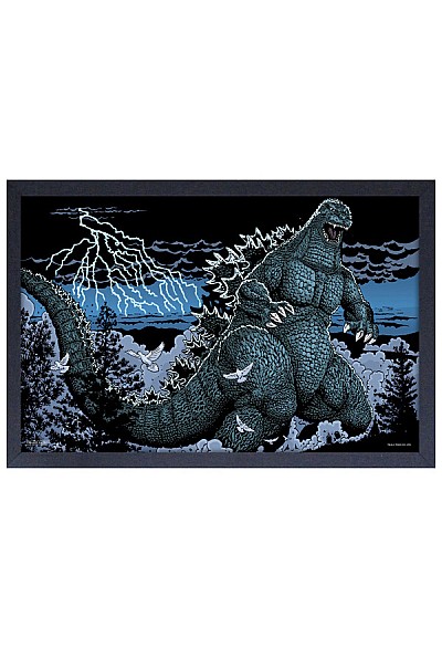 Affiche Encadrée Godzilla Par Pyramid - Ciel Bleu Oragé 43 x 27 CM