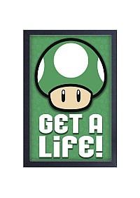 Affiche Encadrée Super Mario Bros Par Pyramid - Get A Life 27 x 43 CM