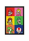 Affiche Encadrée Super Mario Bros Par Pyramid - Portraits Art Pop 27 x 43 CM