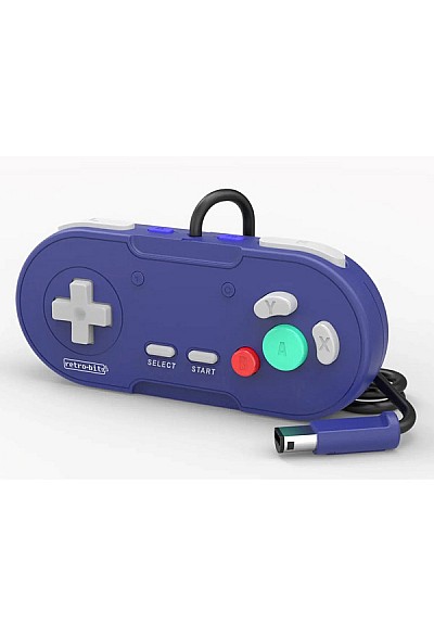 Manette Filaire LegacyGC Pour Nintendo GameCube / Wii Par Retro-Bit - Mauve (Indigo)